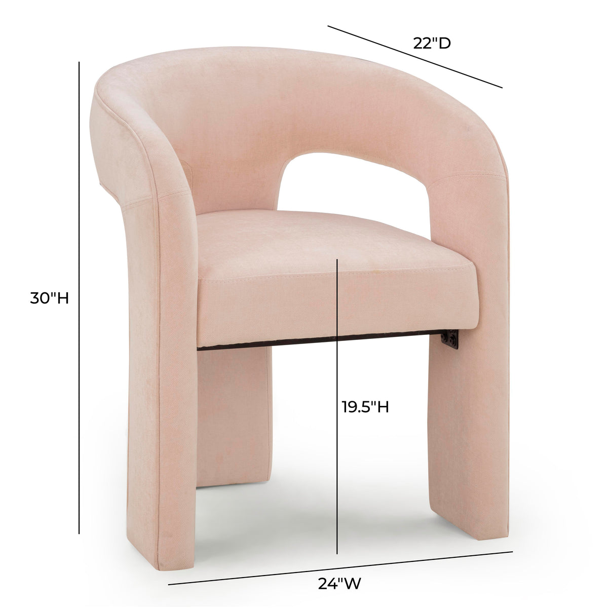 Malone Performance Chenille Dining Chair - View 28