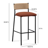 Celine Boucle Bar And Counter Stool - View 31
