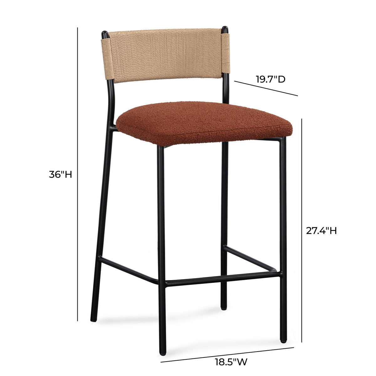 Celine Boucle Bar And Counter Stool - View 38