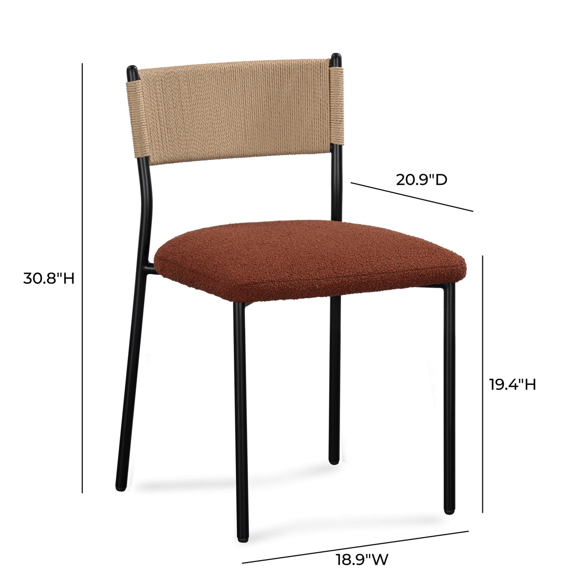 Celine Performance Boucle Dining Chair - Set of 2 - View 8