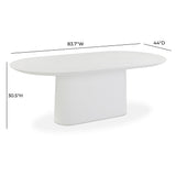 Nara 84" Pure White Indoor/Outdoor Concrete Dining Table
