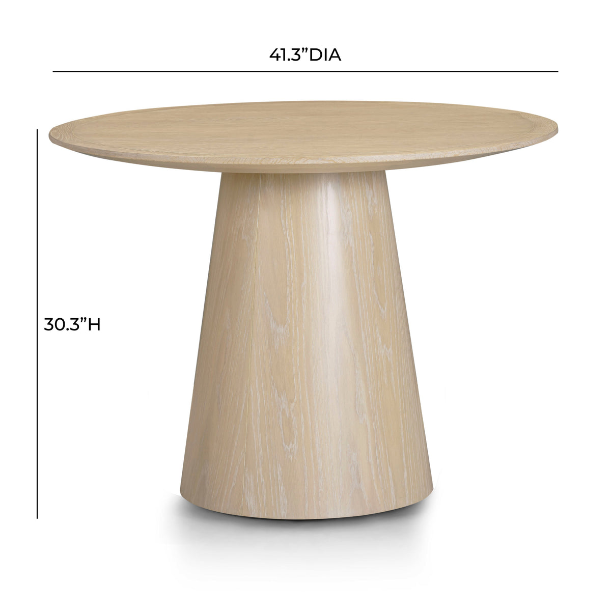 Sahara Round Oak Dining Table (41"-60") - View 6