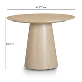 Sahara Round Oak Dining Table (41"-60") - View 6