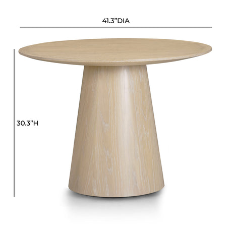 Sahara Round Oak Dining Table (41"-60") - View 6