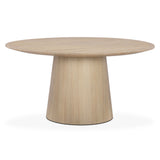 Sahara Round Oak Dining Table (41"-60") - View 24