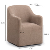 Helena Tall Textured Weave Performance Fabric Dining Chair - View 7