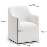 Helena Tall Textured Weave Performance Fabric Dining Chair - View 14