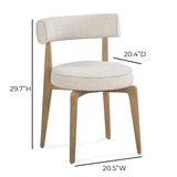Nikita Cream Performance Fabric Dining Chair - View 8