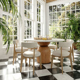 Nikita Cream Performance Fabric Dining Chair - View 2