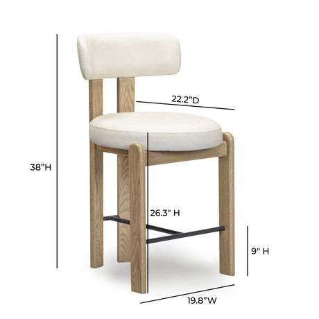 Odessa Performance Vegan Leather Counter Stool - View 21