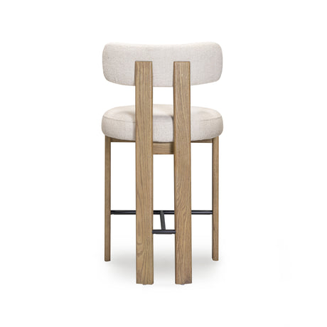 Odessa Cream Performance Fabric Counter Stool - View 6