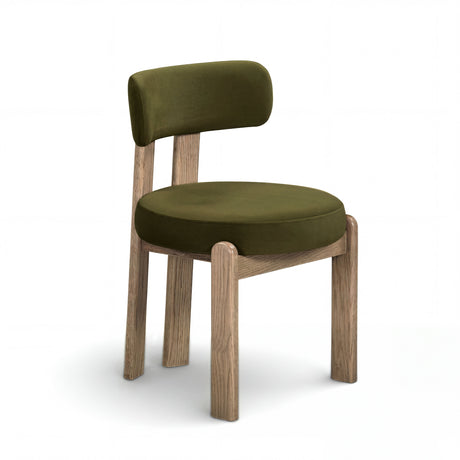 Odessa Green Performance Velvet Dining Chair - View 2