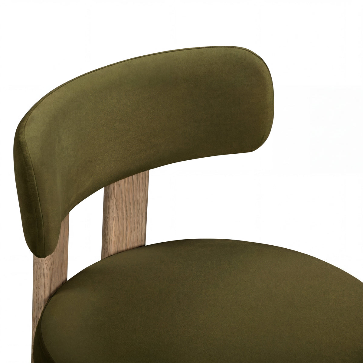 Odessa Green Performance Velvet Dining Chair - View 3