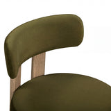 Odessa Green Performance Velvet Dining Chair - View 3