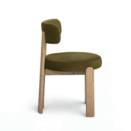 Odessa Green Performance Velvet Dining Chair - View 4