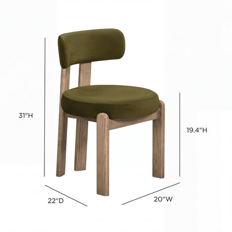 Odessa Green Performance Velvet Dining Chair - View 6
