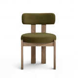 Odessa Green Performance Velvet Dining Chair - View 1
