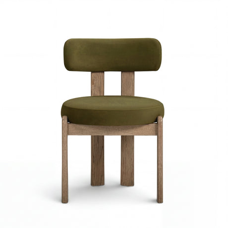 Odessa Green Performance Velvet Dining Chair - View 1