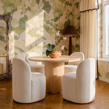 Persa Round Back Performance Chenille Dining Chair - View 2