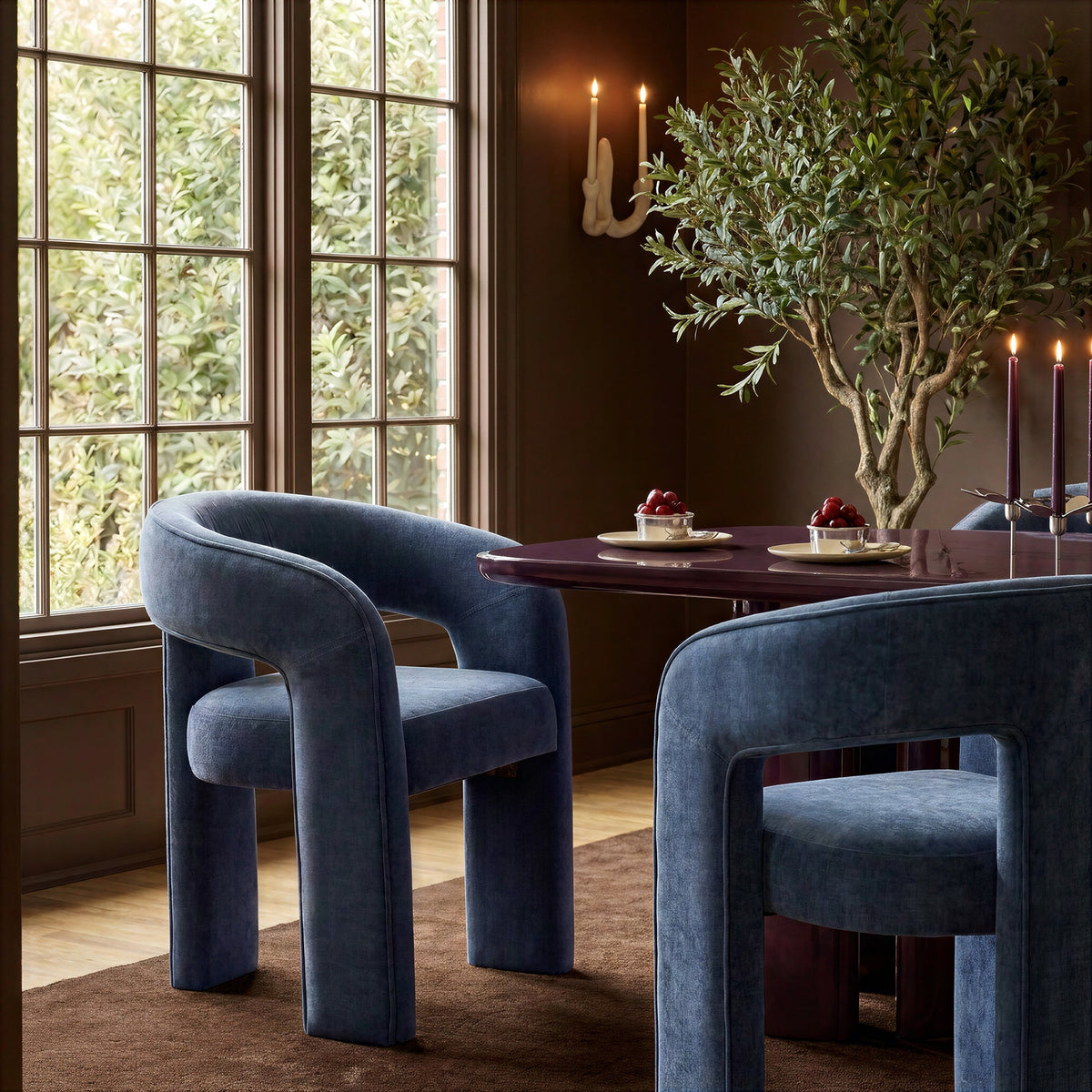 Malone Performance Chenille Dining Chair - View 30