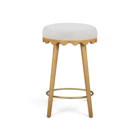 Oodle Performance Vegan Mohair Bar and Counter Stool 45 degree angle studio capture