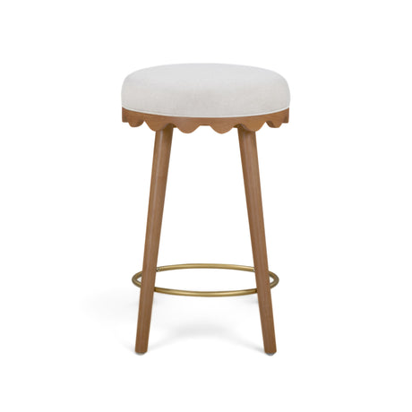 Oodle Performance Vegan Mohair Bar and Counter Stool studio product lighting reflection on seat
