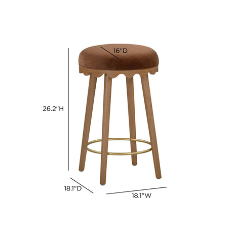 Oodle Performance Vegan Mohair Bar and Counter Stool architectural modern kitchen styling