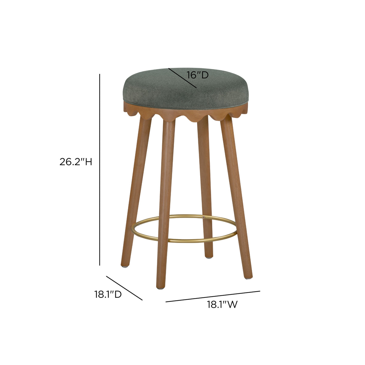 Oodle Performance Vegan Mohair Bar and Counter Stool complete packaging view ready for installation