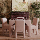 Tomlin Performance Chenille Dining Chair in Tan front view