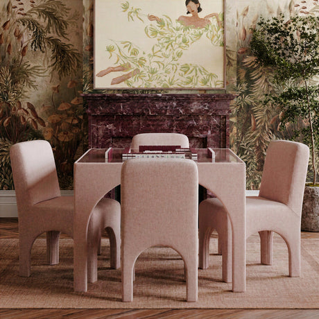 Tomlin Performance Chenille Dining Chair in Tan front view