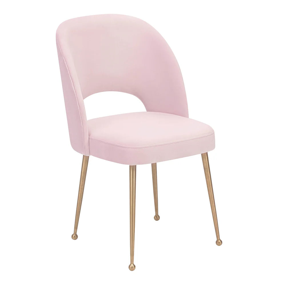 Swell Light Grey Velvet Chair