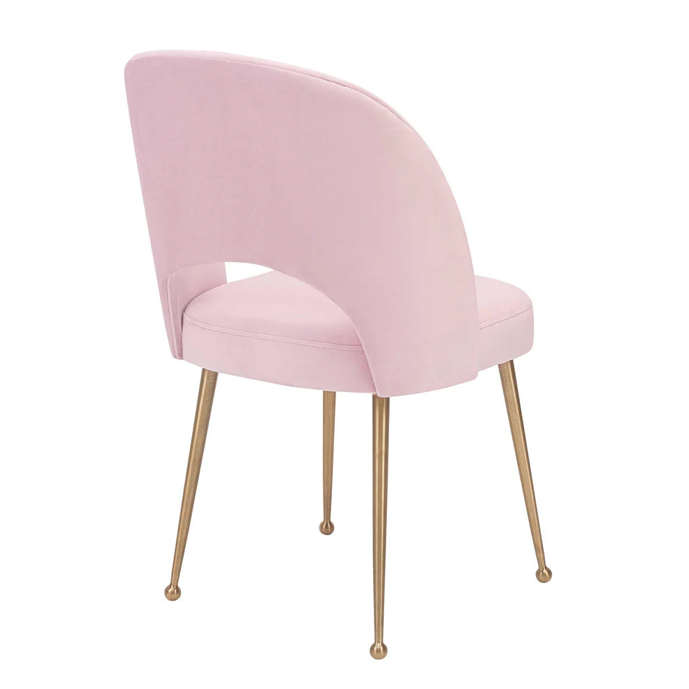 Swell Light Grey Velvet Chair