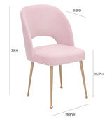 Swell Light Grey Velvet Chair