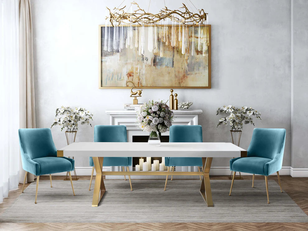 Beatrix Cognac Velvet Side Chair