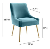 Beatrix Performance Velvet Dining Chair - View 55