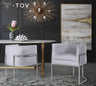 Giselle Velvet Dining Chair with Silver Base