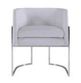 Giselle Velvet Dining Chair with Silver Base