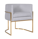 Giselle Velvet Dining Chair with Gold Base