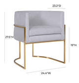 Giselle Velvet Dining Chair with Gold Base