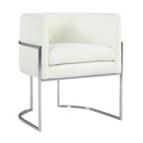 Giselle Velvet Dining Chair with Silver Base