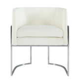 Giselle Velvet Dining Chair with Silver Base