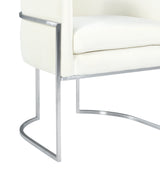 Giselle Velvet Dining Chair with Silver Base