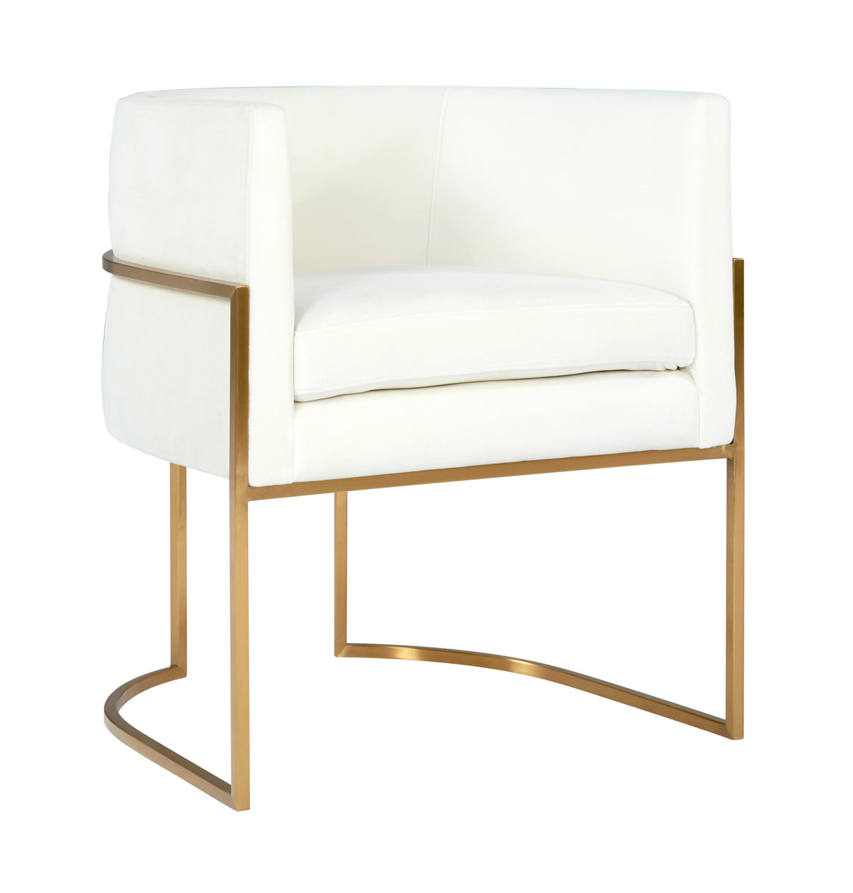 Giselle Velvet Dining Chair with Gold Base