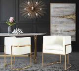 Giselle Velvet Dining Chair with Gold Base