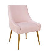 Beatrix Pleated Grey Velvet Side Chair