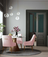 Beatrix Pleated Grey Velvet Side Chair