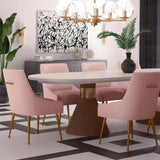 Beatrix Pleated Grey Velvet Side Chair