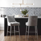 Beatrix Pleated Velvet Stool