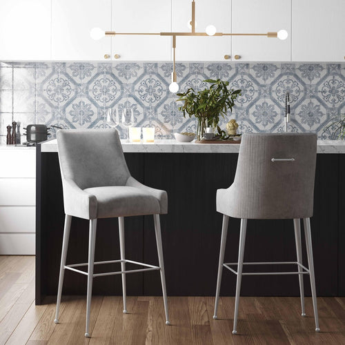 Beatrix Pleated Velvet Stool