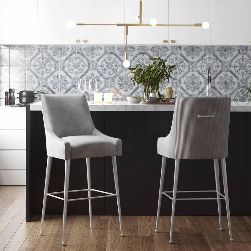 Beatrix Pleated Velvet Stool